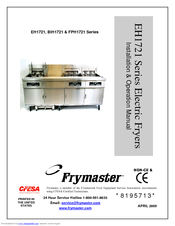 Frymaster EH1721 Series Installation & Operation Manual