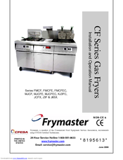 Frymaster CF SERIES JCFX Installation And Operation Manual