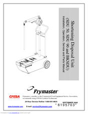 Frymaster CFESA BKSDU Installation And Operation Manual