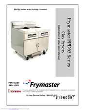 Frymaster FDP65 Series Installation & Operation Manual