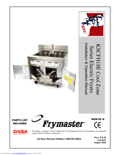 Frymaster FLYMASTER KSCFH18E Installation & Operation Manual