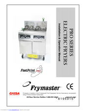 Frymaster FOOTPRINT 8195915 Installation & Operation Manual