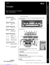 Frymaster FR 3 BIELA30 User Manual