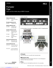 Frymaster FR2 User Manual