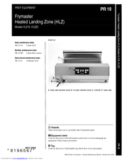 Frymaster Heated Landing Zone HLZ 22 User Manual