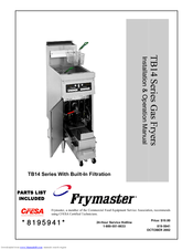 Frymaster TB14 Series Installation & Operation Manual