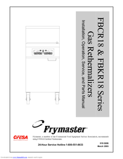 Frymaster Gas Rethermalizers FBCR18 Installation & Operation Manual