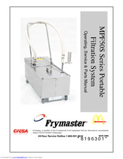 Frymaster PF50 Series Operating & Service Manual
