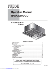 Fujioh BUF-0 Operation Manual