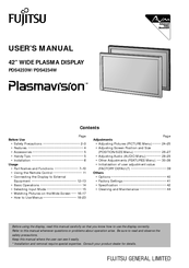 Fujitsu Plasmavision PDS4234 User Manual