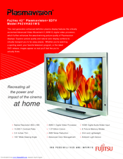 Fujitsu Plasmavision P42VHA51WS Specifications