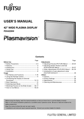 Fujitsu PLASMAVISION PDS4229W User Manual