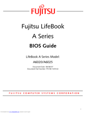 Fujitsu LifeBook A6025 Bios Manual