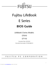 Fujitsu LifeBook E7110 Bios Manual