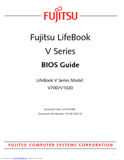 Fujitsu V1020 - LifeBook - Core 2 Duo GHz Bios Manual