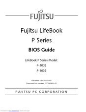 Fujitsu LifeBook P-1035 Bios Manual