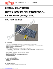 Fujitsu FKB7614 SERIES Specifications