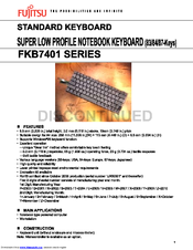 Fujitsu FKB7401 Series Specifications
