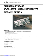 Fujitsu FKB8735 Series Specifications