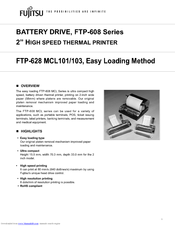 Fujitsu FTP-628MCL101 Specification Sheet