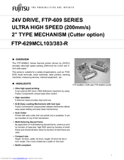 Fujitsu FTP-629DCL014R Specification Sheet