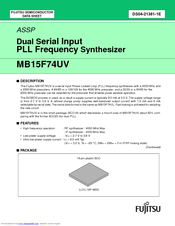 Fujitsu MB15F74UV Datasheet