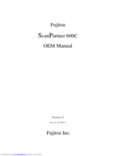 Fujitsu SCANPARTNER 600C User Manual