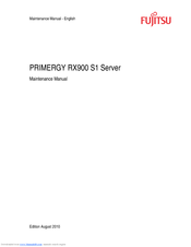 Fujitsu PRIMERGY RX900 S1 Maintenance Manual