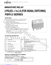 Fujitsu FBR12 Specification Sheet