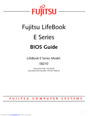 Fujitsu E8210 - LifeBook - Core 2 Duo 1.66 GHz Bios Manual