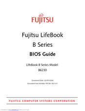 Fujitsu Fujitsu LifeBook B6230 notebook Bios Manual