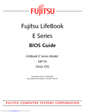 Fujitsu E8110 - LifeBook - Core 2 Duo 1.66 GHz Bios Manual