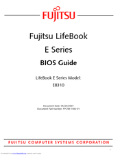 Fujitsu LifeBook E8310 Bios Manual