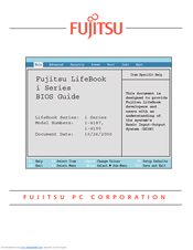 Fujitsu LifeBook i Series Bios Manual