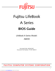 Fujitsu Lifebook A6030 Bios Manual