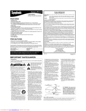FUNAI Symphonic CSF420G Owner's Manual