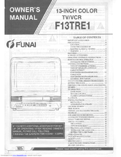 FUNAI F13TRE1 Owner's Manual