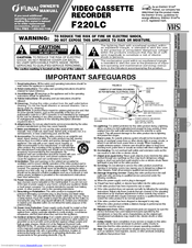 FUNAI F220LC Owner's Manual
