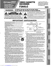 FUNAI F260LC Owner's Manual