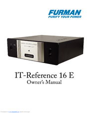 Furman IT-Reference 16 E Owner's Manual