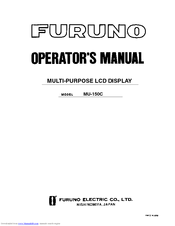 Furuno MU-150C Operator's Manual