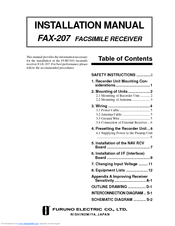 Furuno FAX-207 Installation Manual