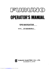 Furuno GPS Navigator GP-500 MARK-2 Operator's Manual