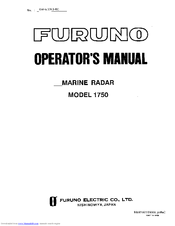 Furuno 1750 Operator's Manual