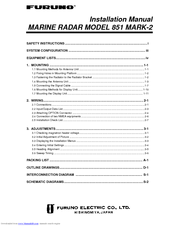 Furuno 851 MARK-2 Installation Manual