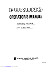 Furuno FR-2010 Operator's Manual