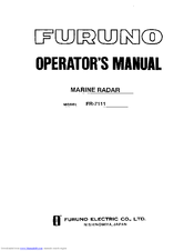 Furuno FR-7111 Operator's Manual