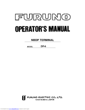 Furuno DP-6 Operator's Manual