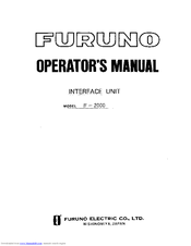 Furuno IF-2000 Operator's Manual