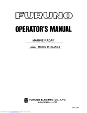 Furuno 851 MARK-2 Operator's Manual